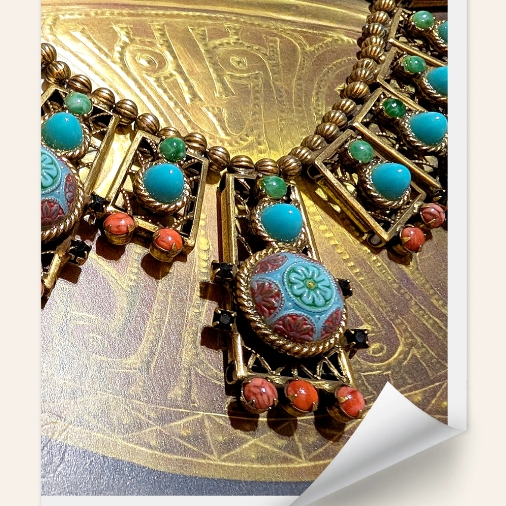 RARE Juliana Delizza & Elster Moroccan Matrix Necklace - Picture 2 of 6